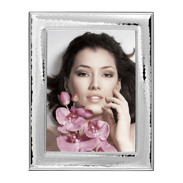 Κορνίζα Γάμου Σφυρίλατη με Σχέδιο Πλέξης - themelidisjewels